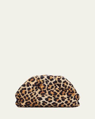 Loeffler Randall Bailey Leopard-Print Jersey Clutch Bag