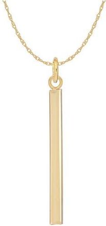 Candela Jewelry 14K Yellow Gold Vertical Bar Pendant Necklace at Nordstrom Rack