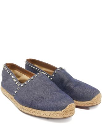 Christian Louboutin denim flat espadrille - Blue
