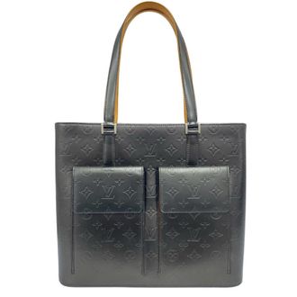 Louis Vuitton Black Leather Handbag Tote Bag (Pre-Owned)