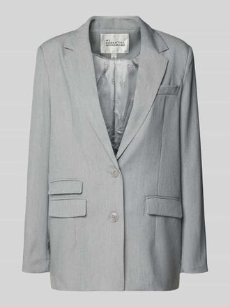 MY ESSENTIAL WARDROBE Blazer mit Pattentaschen Modell Hanna in Hellgrau Melange, Gr&ouml;&szlig;e 34
