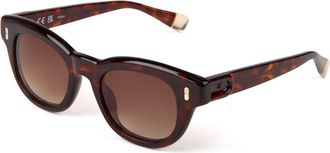 Furla Zonnebril Medium Glanzend Havana