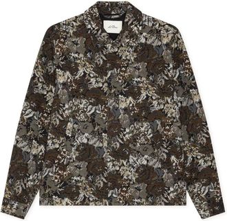 Les Deux Rose Jacquard Overshirt - Heren - Zomerjassen - Bruin - L - Katoen - Jassen