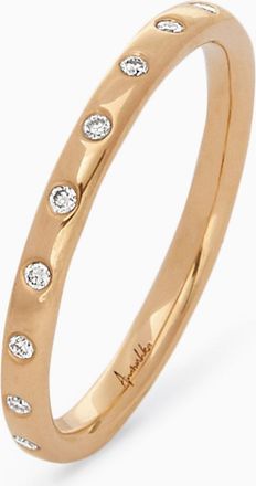Annoushka 18ct Yellow Gold 18ct Gold & Diamond 2mm Wedding Ring