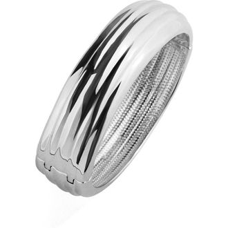 BaubleBar Odessa Hinge Bangle in Silver at Nordstrom