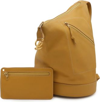 Loewe Mustard Yellow Leather Backpack Pouch (Pre-Owned)