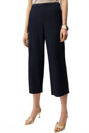 Joseph Ribkoff Culotte Jeans With Exposed Side Zipper In Denim