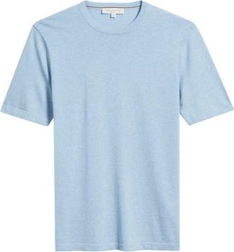 Jack Victor Wellington Cotton & Silk Crewneck T-Shirt in Light Blue at Nordstrom, Size Xx-Large
