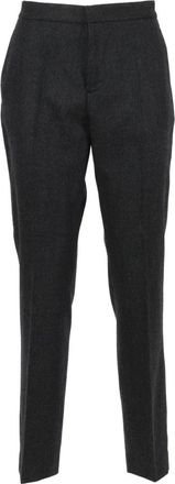 Fabiana Filippi Montefalco Broek in Flanel - Dames - Chinos - Grijs - M - Wol - Broeken