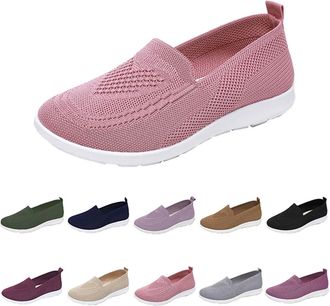 Generic Womens Trainers, Hands-Free Slip-On Without Laces, Running Shoes, Mesh, Breathable, Outdoor & Walking Shoes with Memory Foam, Lightweight, Soft Sole, 