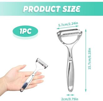 OEM Pelapatate 2 In 1 Per Frutta E Verdura: Pelapatate Multifunzionale Con Lama Per Julienne E Grattugia Rapida Per Mele, Carote E Cetrioli