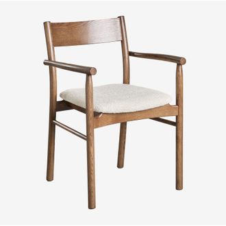 Sklum Sklum - Pack De 4 Sillas De Comedor En Madera De Roble Y Borreguito Mara Signature