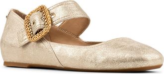 Donald J Pliner Lavana Buckle Ballet Flat in Platino at Nordstrom Rack, Size 7.5