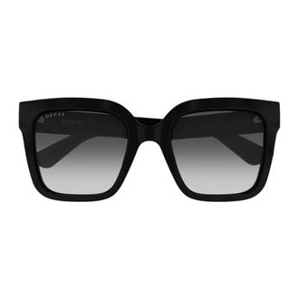 Gucci Rechthoekige Zonnebril - Dames - Accessoires - Zwart - Maat: 53 MM