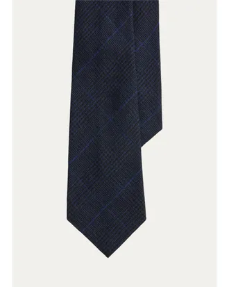 Ralph Lauren Purple Label Mens Glen Plaid Cashmere Tie