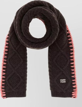 Miu Miu cashmere virgin wool scarf