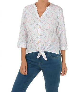 Habitat Full Circle Tie Front Shirt In White