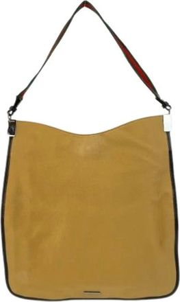 Gucci Pre-owned Shoulder Bags, female, Beige, Size: ONE SIZE Pre-owned Canvas Shoulder Bag 0014306