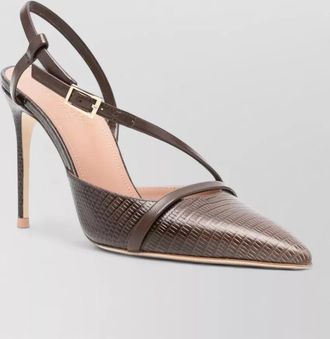 Malone Souliers valeria pointed slingback pump textured pattern