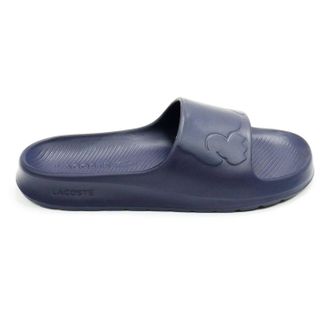 Lacoste Mens Croco 2.0 Slide Sandals In Navy