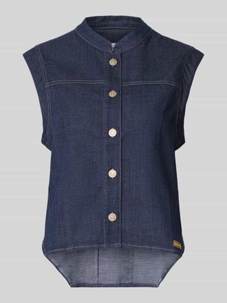 Gang Weste mit Stehkragen und Knopfleiste Modell Lara in Dunkelblau, Gr&ouml;&szlig;e XXL