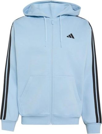 adidas Essentials 3-Stripes Fleece Full-Zip Hoodie Hoodie f&uuml;r Herren | blau