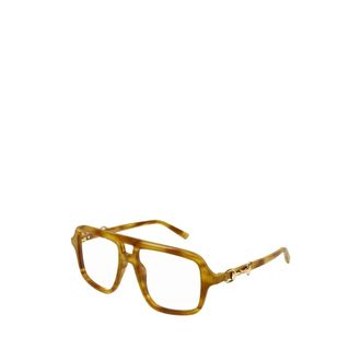 Gucci Navigator Sunglasses - female - Gucci - Glasses - Brown - 53 MM - Accessories
