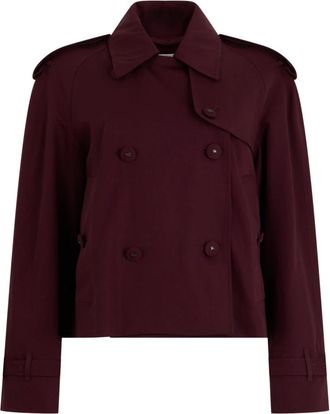 Burberry Coats - Dames - Mantel - Rood - 2XS - Jassen
