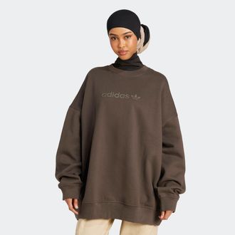 adidas Sweatshirt ADIDAS ORIGINALS ESS LIN CREW, Damen, Gr. XS, gr&uuml;n (shaoli), Obermaterial: 82% Baumwolle, 18% Polyester, normal, Rundhals, angesetztes B&uuml;nd