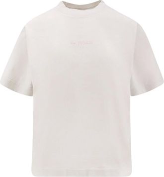 Balenciaga Tops, Dames, Wit, XS, Katoen, Stijlvolle Crew-neck T-shirts en Polos