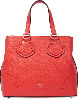 Lancel small Neo Izy de Lancer leather tote bag - women - Fabric/Grained Leather - One Size - Orange
