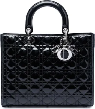 Dior Pre-owned Dior Large Patent Cannage Lady Dior Ladies QJ39TSQJ5JTR07SV