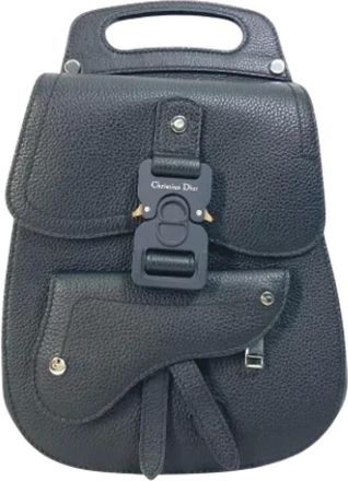 Dior Pre-owned Leather dior-bags - Heren - Vintage Rugzakken - Zwart - ONE Size - Leer - Vintage
