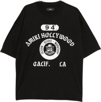 Amiri Collegiate Box Tee - Heren - T-shirts - Zwart - S - Katoen - Tops