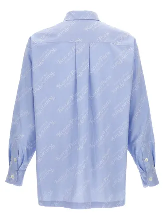 Kenzo Logo-Embroidered Cotton Shirt - Lavender
