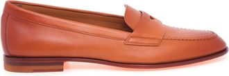 Santoni Schoenen, Dames, Bruin, 40 EU, Leer, Penny Loafer