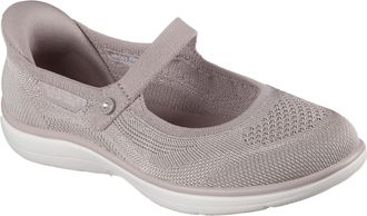 Skechers Womens Hands Free Slip-ins On-The-go Flex Radiant-Estel Mary Jane Flat, Taupe, 6.5 UK