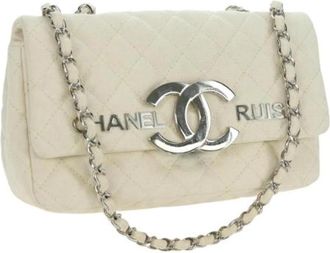 Chanel Pre-owned Canvas Shoulder Bag - Dames - Vintage Schoudertas - Beige - ONE Size - Vintage