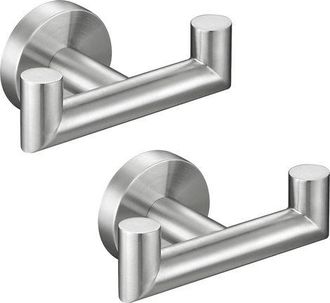 OEM Ganchos Dobles De Pared Para Ba&ntilde;o (2 Piezas), Acero Inoxidable Sus 304 Para Albornoces, Toallero, Soporte Para Toallas De Cocina, Gancho Para Albornoz