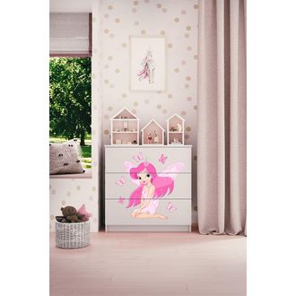 Les Tendances Les Tendances - C&oacute;moda 3 Cajones Kocot Kids Babydream El Hada De Las Mariposas - Blanco