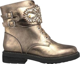 Alma En Pena Platte laars strass - Dames - Enkellaarsjes - Geel - 39 EU - Schoenen