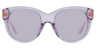 Linda Farrow MADI LFL1257 C4 Womens Sunglasses Purple Size 50