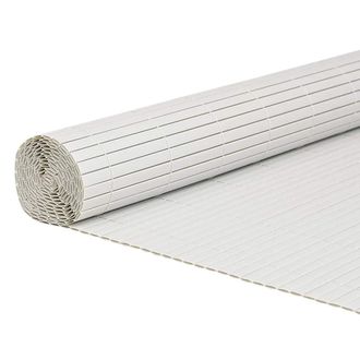 vidaXL Valla De Jard&iacute;n De Doble Cara, Blanca, De Pvc, 1,8 X 5 M Vidaxl