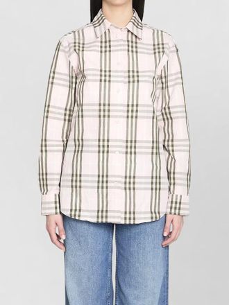 Burberry checked cotton shirt long sleeves