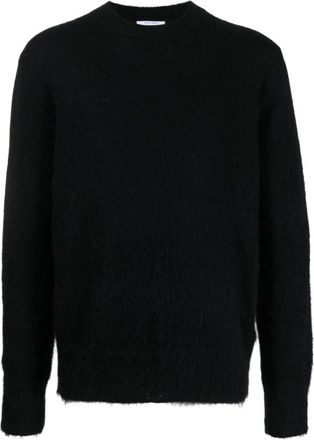 Off-white Zwarte Arrow Jacquard Sweater - Heren - Ronde hals truien - Zwart - M - Wol - Truien & Vesten