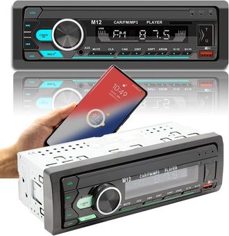 OEM Receptor Est&eacute;reo Para Coche, Doble Usb De 12 V, Receptor Multimedia Para Coche Con Efectos De Iluminaci&oacute;n Led Que Cambian De Color