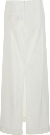 Toteme Womens Skirt With All-Over Sequins, White Polyester