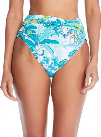 Bleu Rod Beattie Womens Whats New Pussycat High Waist Sarong Bikini Bottoms In Multi