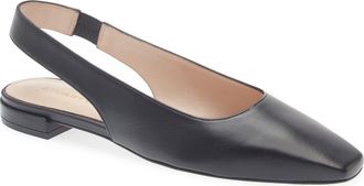 Stuart Weitzman Stassi Slingback Flat in Black at Nordstrom, Size 10.5