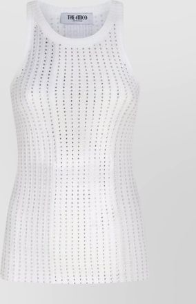 The Attico tank top ribbed texture sleeveless studs